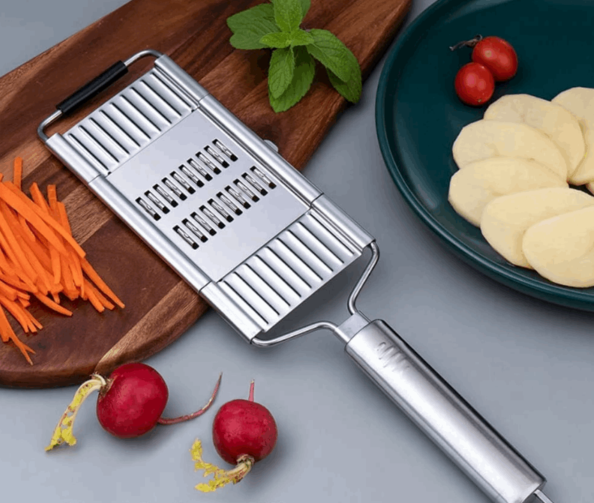 Compre 1 leve 2 RalaMAX™ - Ralador Multiuso Em Aço Inox + 4 Lâminas + Brinde Exclusivo - Malibu Express
