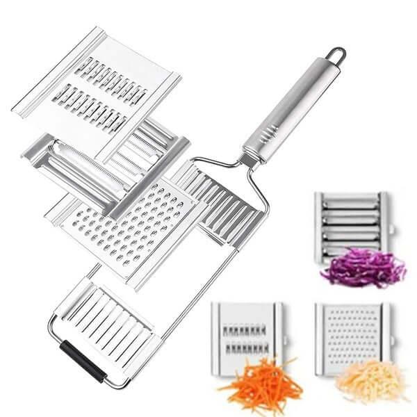 Compre 1 leve 2 RalaMAX™ - Ralador Multiuso Em Aço Inox + 4 Lâminas + Brinde Exclusivo - Malibu Express